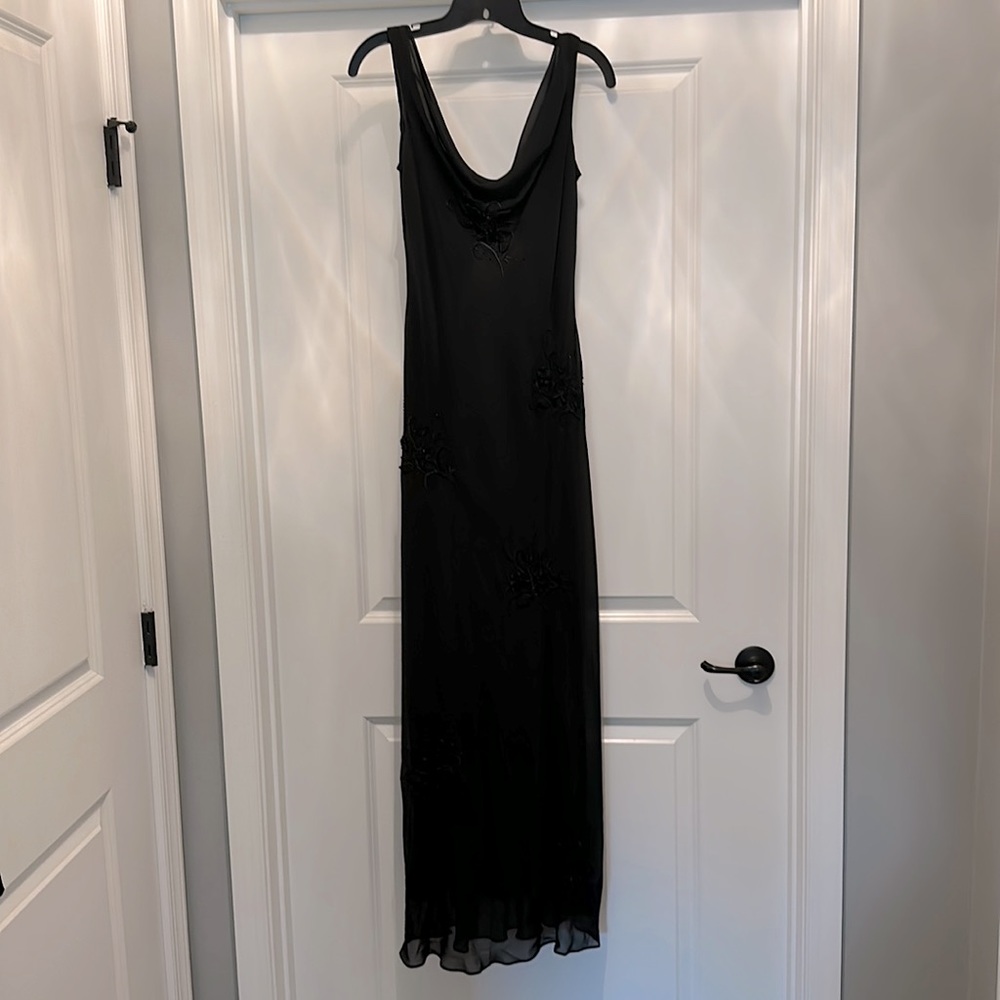 Long Evening Dress with embroidery and need work.